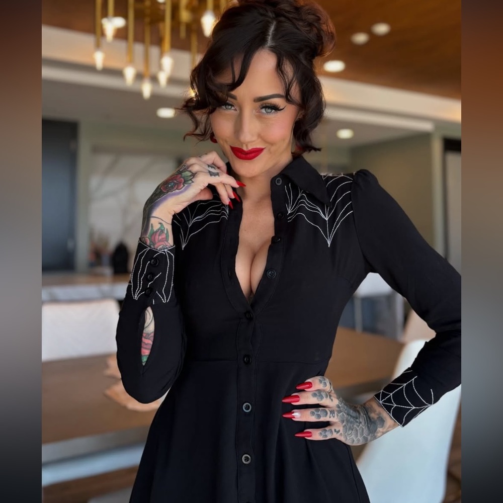 Spider shirt dress